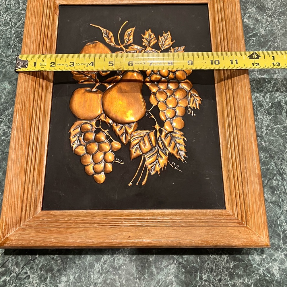 Copper Etched Art Piece - Unique, Handmade, Vintage Copper Hanging Wall Art - Picture 4 of 6